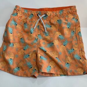 Island Haze Big Boys ORANGE PINEAPPLE SWIM TRUNKS Board Shorts Size 14